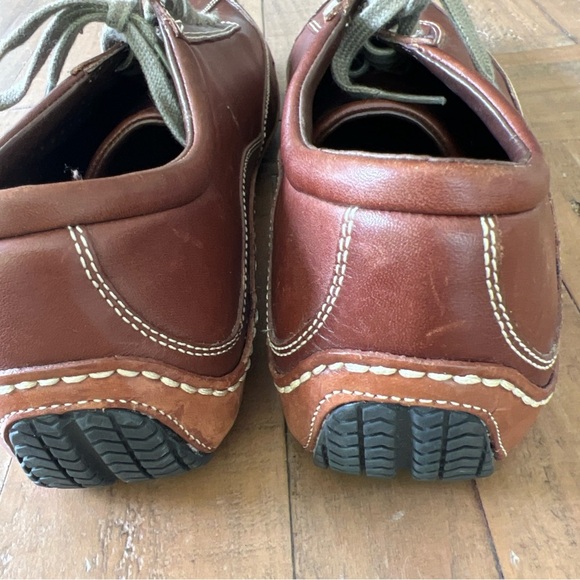 Cole Haan Air Ryder Driver Oxford 8M Mens Brown Leather Nike Air Sneakers - Picture 5 of 12